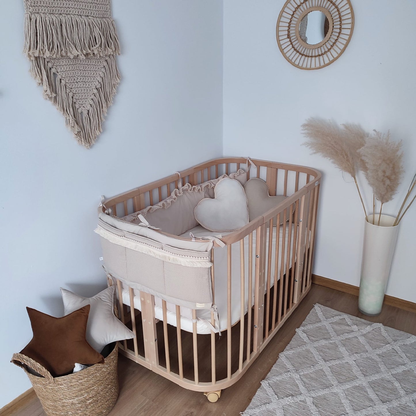 Bettorganizer Waffelpique Beige
