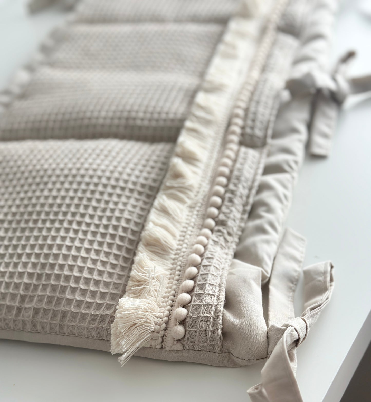 Bettorganizer Waffelpique Beige